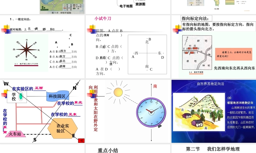 地理：我们怎样学地理课件(湘教版七年级上)