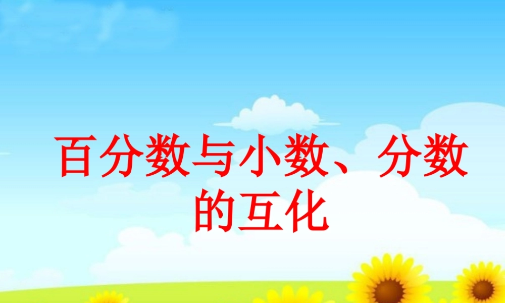 百分数、小数、分数互化 (2)