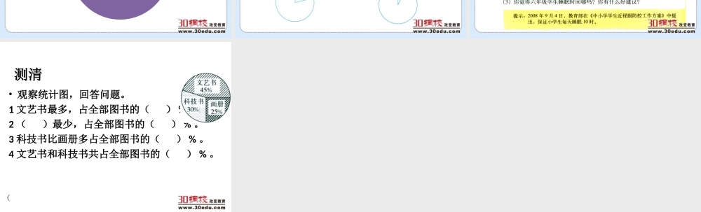 六年上数学《扇形统计图》课件