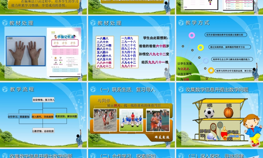 乘法口诀说课课件