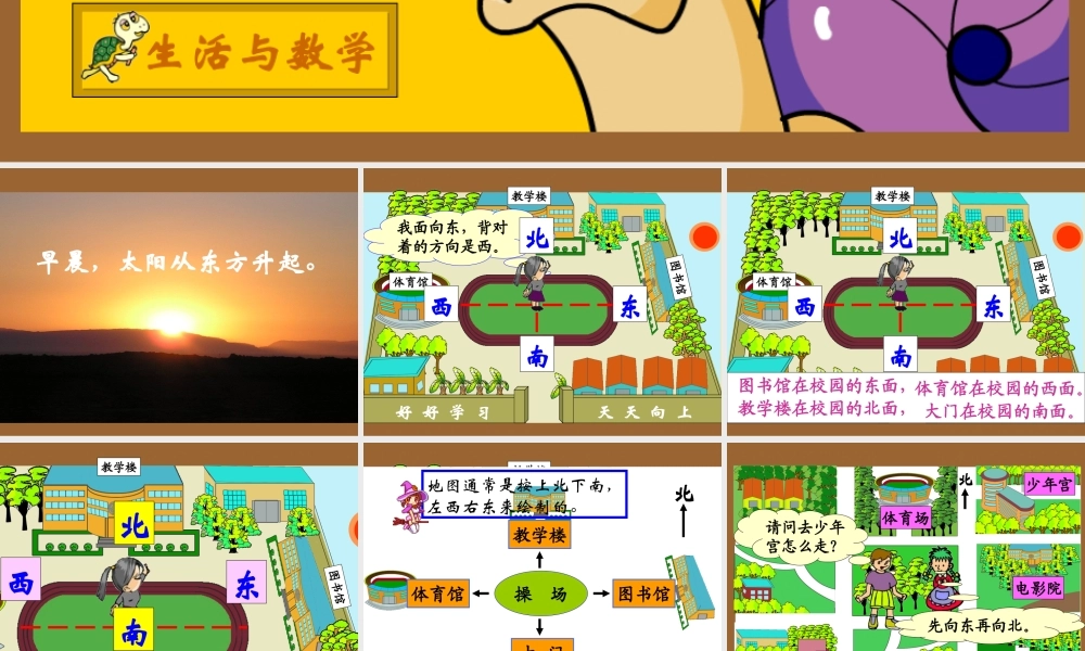 人教小数三下课件、位置与方向