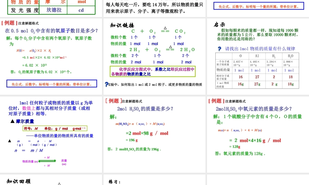 《化学计量在实验中的应用》课件1