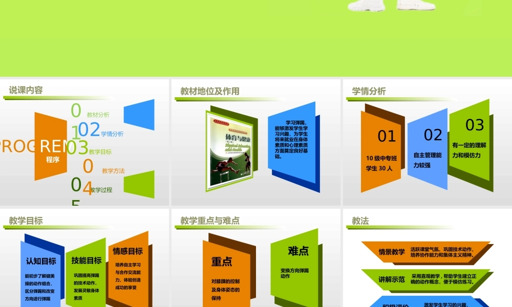 精美说课模板