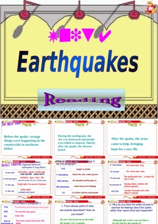 英语：Unit4《Earthquakes》课件-reading（新人教版必修1）