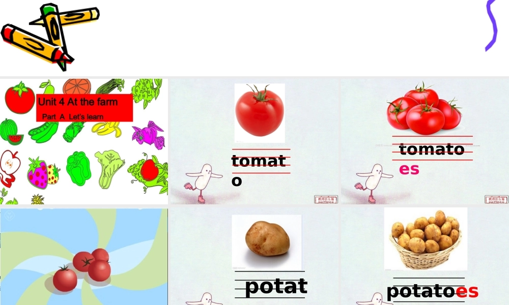 人教版pep四年级英语下册Unit4PartALet’slearn课件