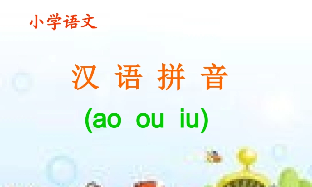 汉语拼音aoouiu课件