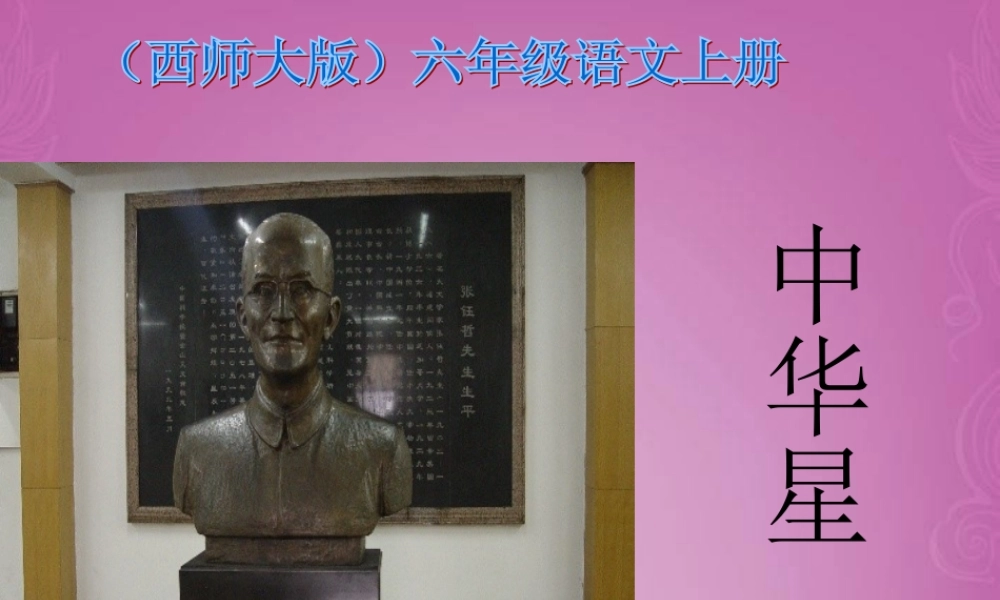 六年级上语文课件-第7课《中华星》_西师大版