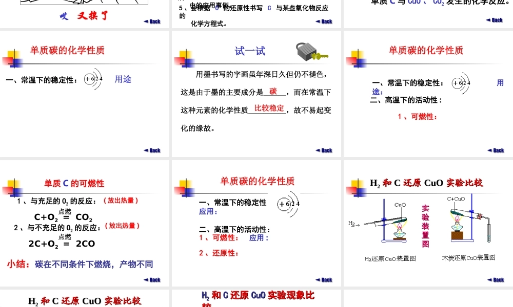碳单质的化学性质