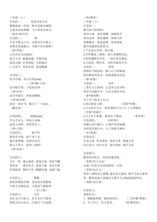 语文S版小学三、四、五年级上下册百花园中积少成多