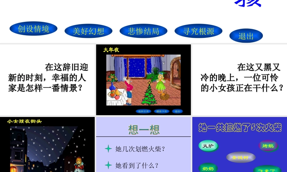 六年级语文卖火柴的小女孩5课件