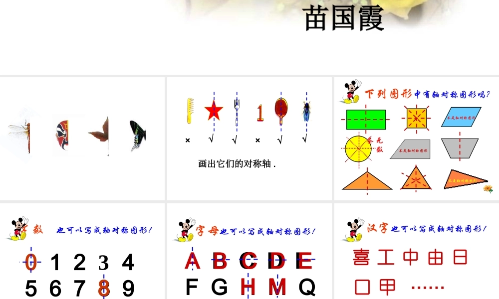 《美丽的轴对称图形》课件