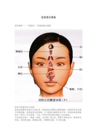面部望诊图集