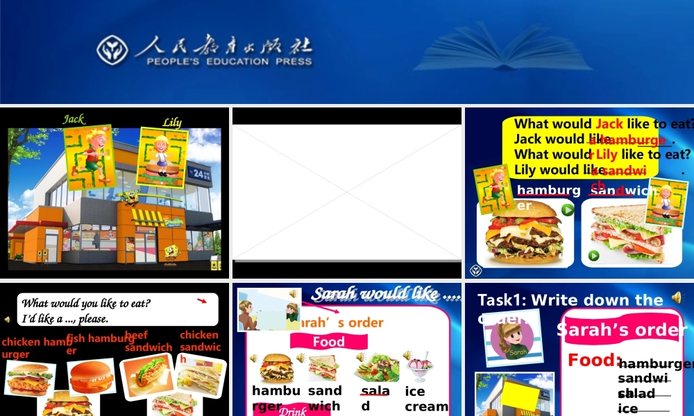 新版PEP五年级上册unit3__What__would__you_like__A_let's_learn_课件