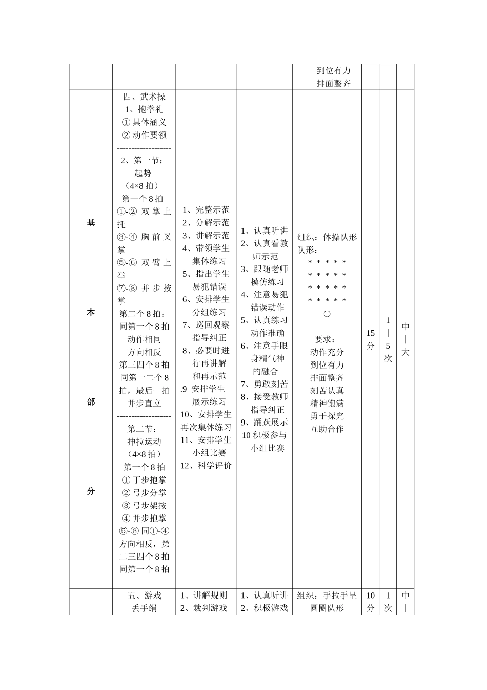 英雄少年武术操教案_第2页