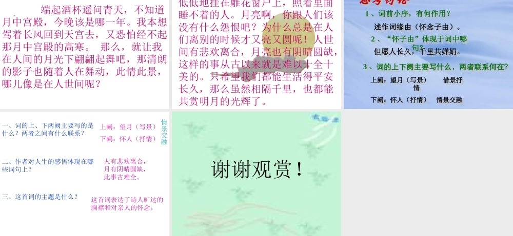 《苏轼咏月诗文》课件2