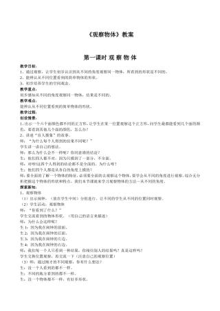 《观察物体》教案 (2)