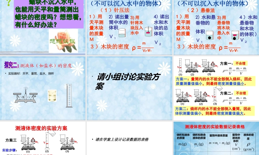 测量物质的密度上课用