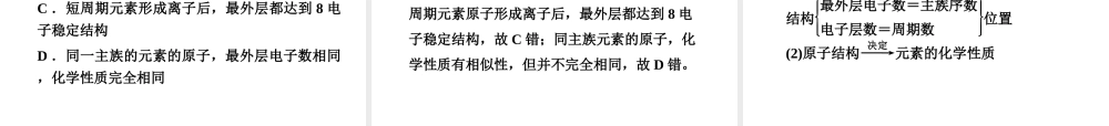 三、元素周期表和元素周期律的应用