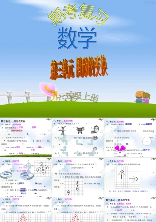 (北师大版)六年级上册数学_第三单元_图形的变换_常考题型练习