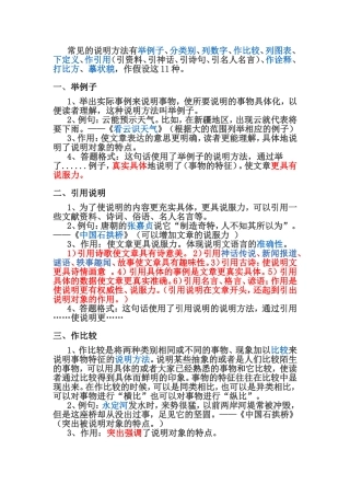 常见的说明方法