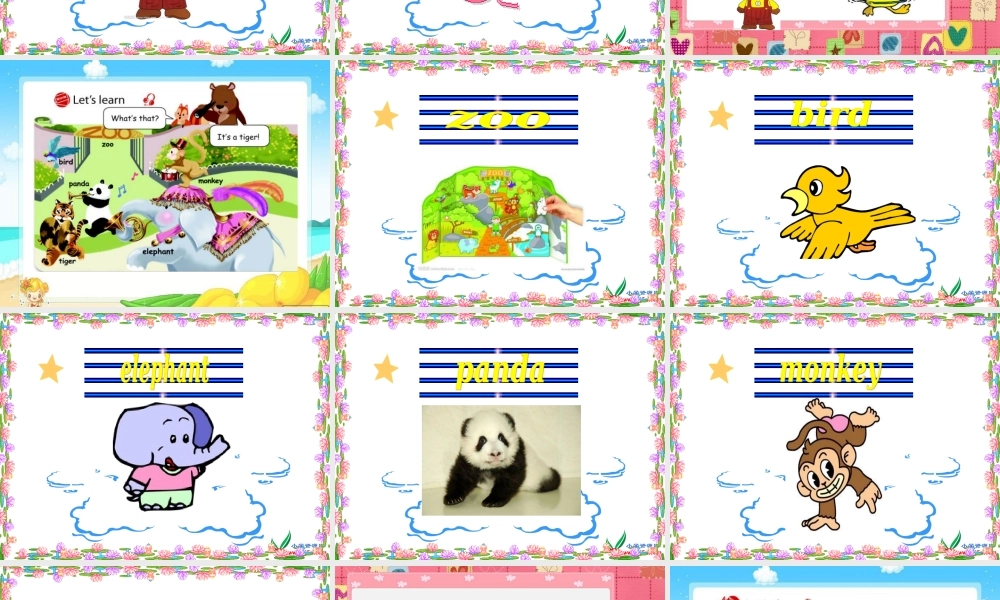 人教PEP版三年级英语上册《We_love_Animals课件》PPT课件