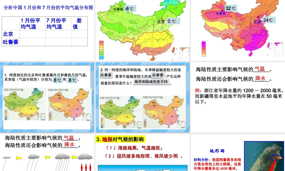 气候和影响气候的因素