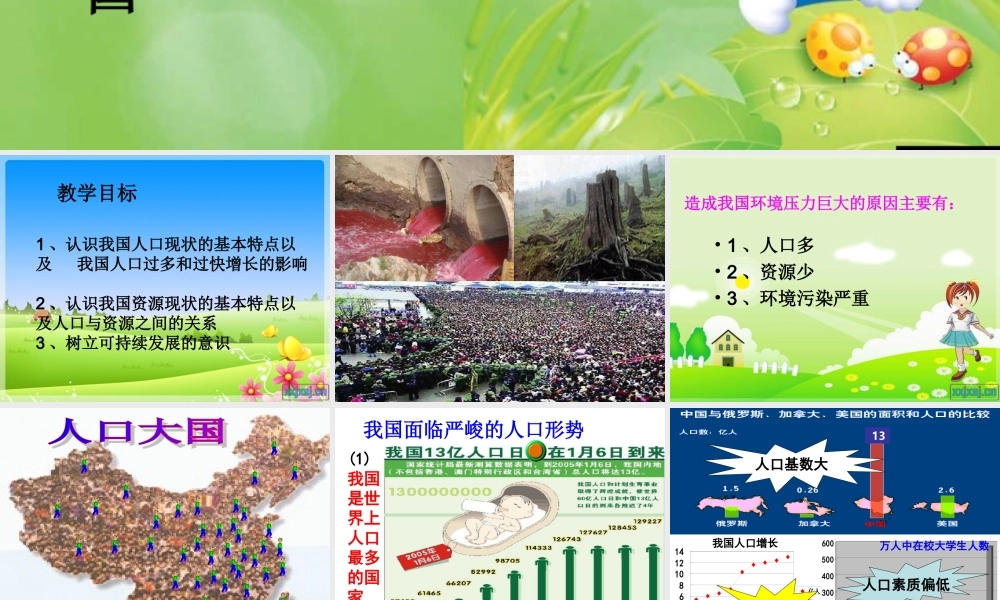 人口大国和资源小国课件