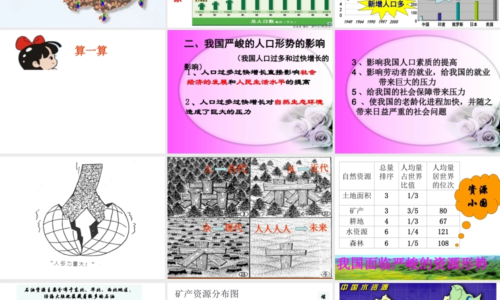 人口大国和资源小国课件