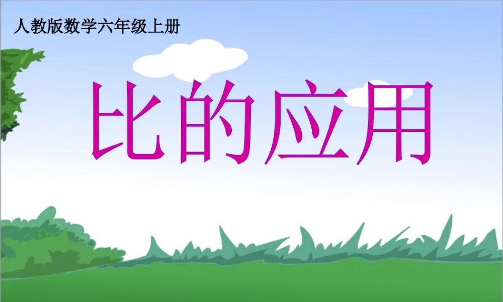 比的应用课件