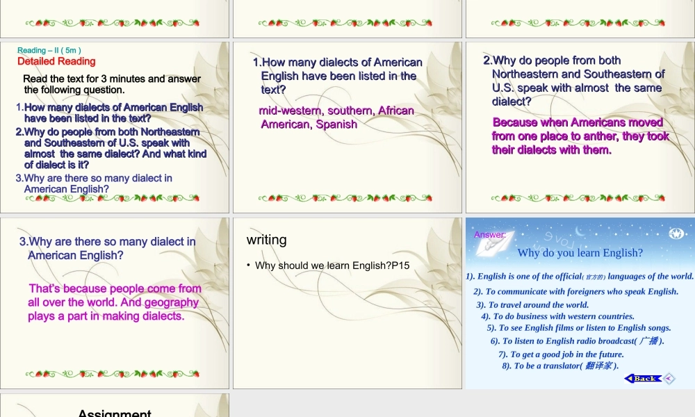 英语：必修1_Unit2_English_around_the_world--Reading2课件(人教新课标)