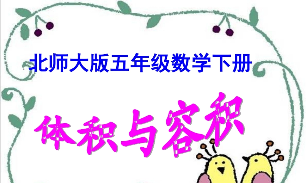 《体积与容积》PPT