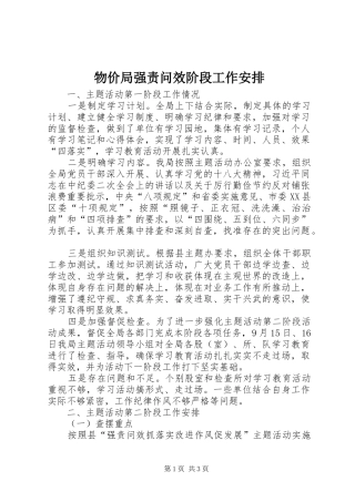 物价局强责问效阶段工作安排