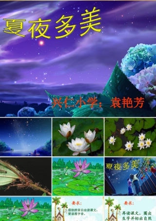 袁艳芳《夏夜多美》课件