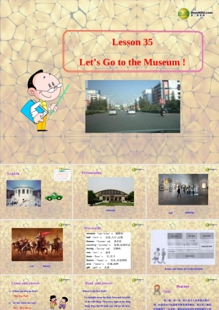 2013年七年级英语上册Unit6Let’sGo！Lesson35Let’sGototheMuseum！课件（新版）冀教版