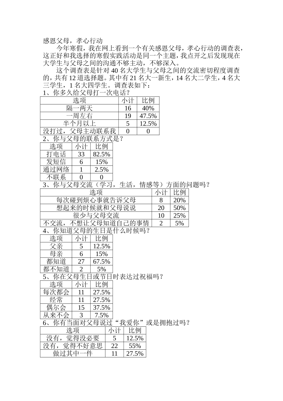 感恩父母，孝心行动_第1页