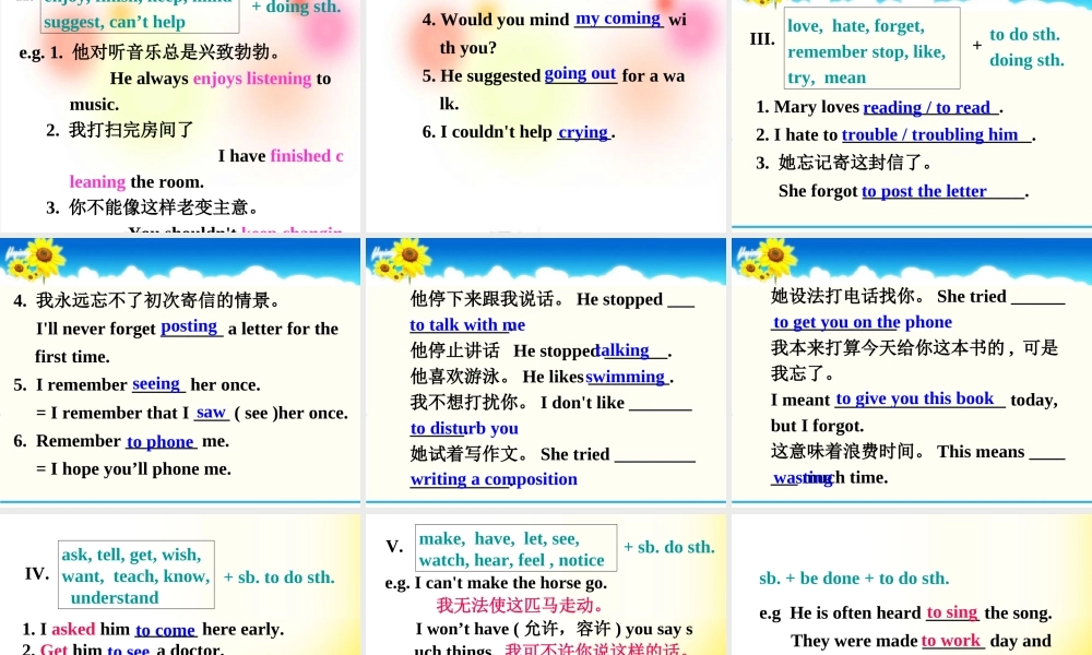 中考复习——动词不定式课件2