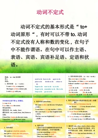 中考复习——动词不定式课件2