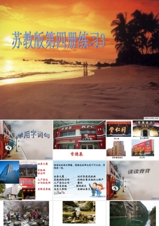 苏教版小学语文第四册练习3课件