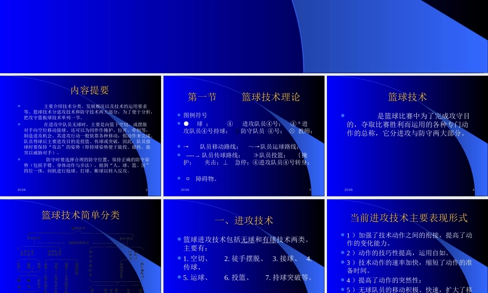 篮球运动技术理论
