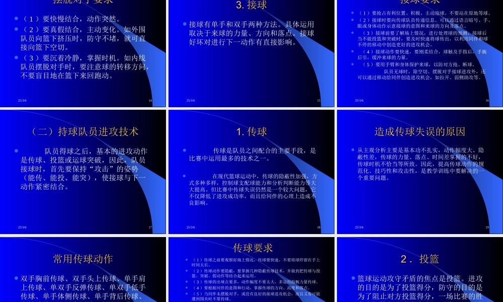 篮球运动技术理论