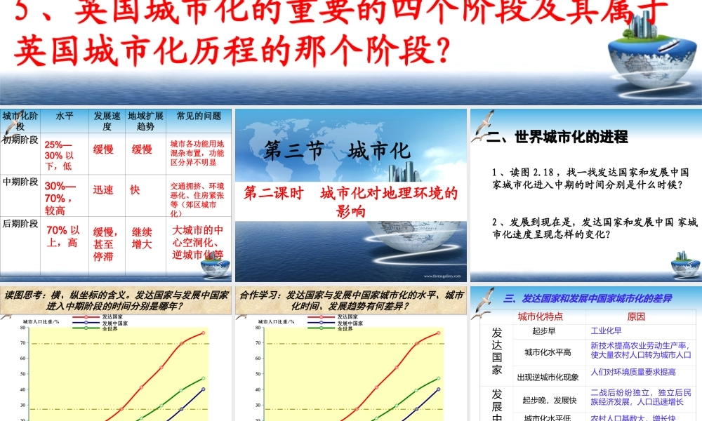 城市化第二课时