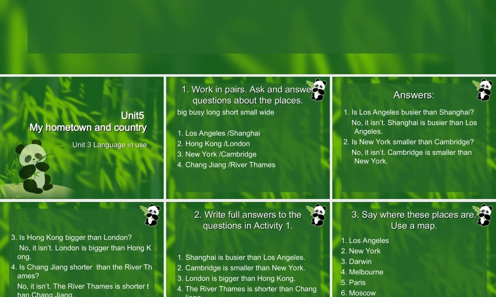 七年级外研社英语（下）Module5myhometownandcountryunit3课件