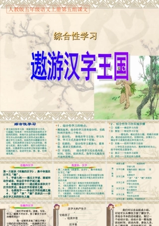人教版五年级语文上册第五组《遨游汉字王国》PPT课件 (2)