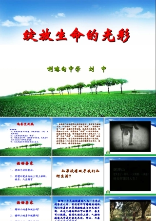 绽放生命的光彩（主题班会心理课）