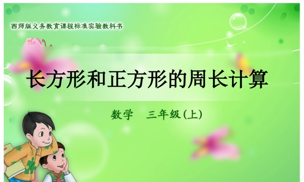 长方形和正方形的周长计算