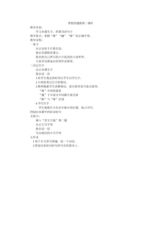 理想的翅膀第二课时