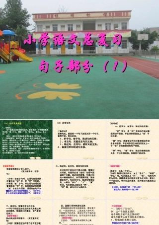 小学六年级语文总复习句子部分