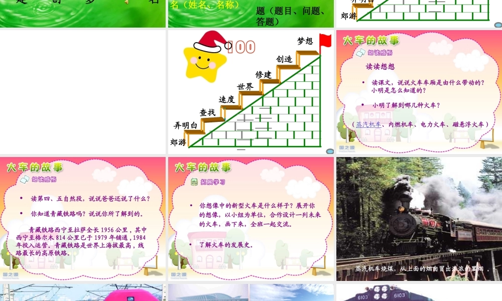 人教版一年级下册33课《火车的故事》[1]
