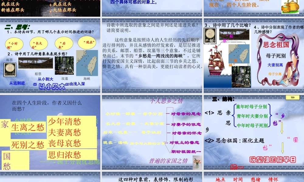 《乡愁》余光中