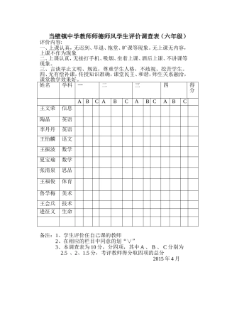 师德师风文档六年(2)